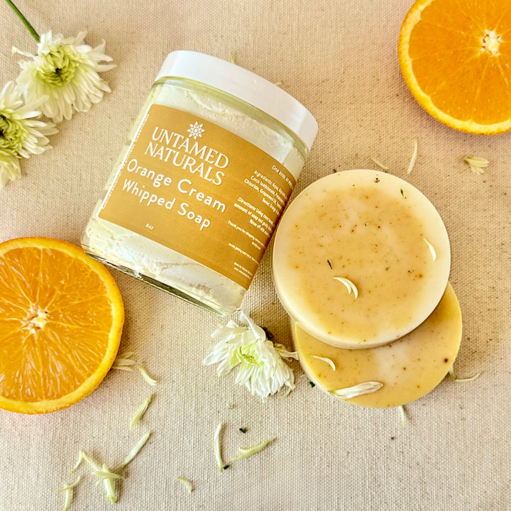 🍊 Orange Cream Whipped Soap – A Lush, Dreamy Cleanse